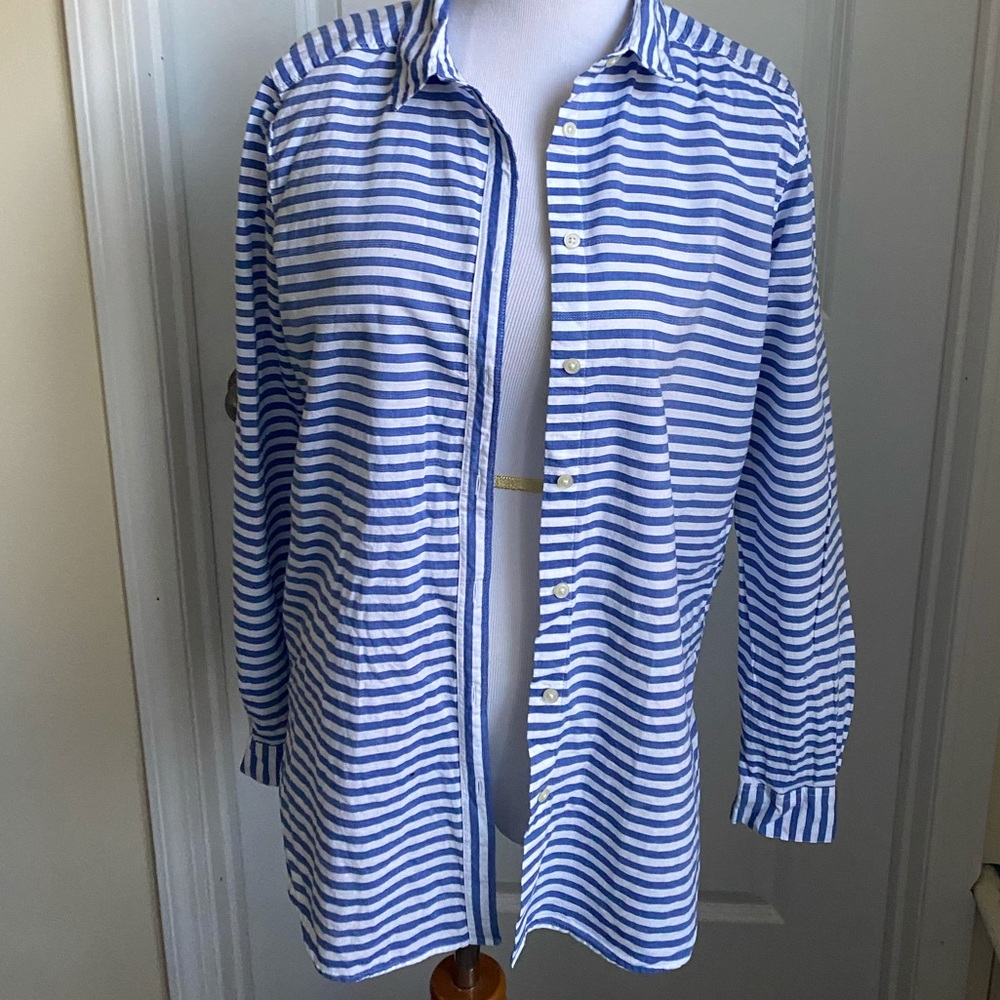 LOFT button-up striped shirt